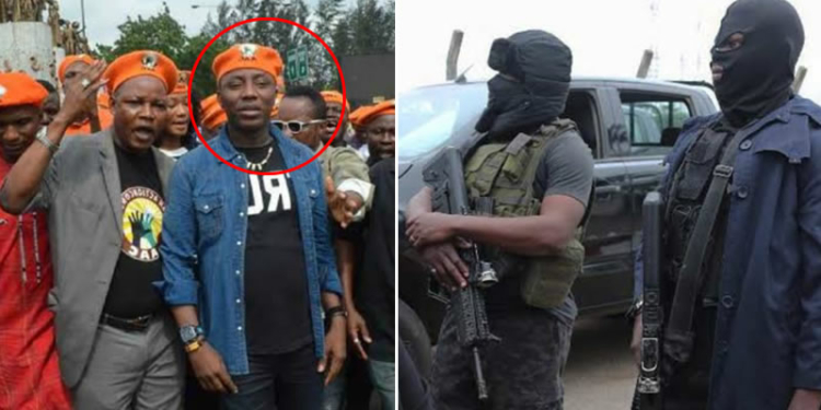 Sowore and Party members during rally;Armed DSS officials