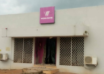 File photo - A robbed Wema Bank branch