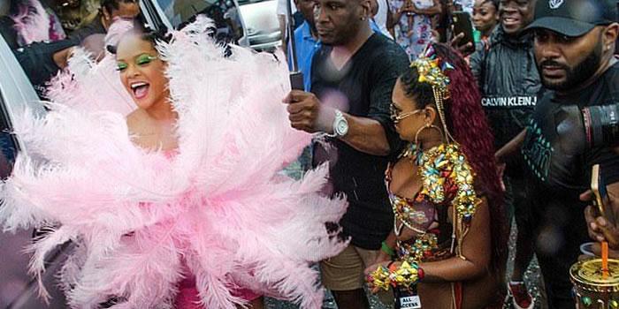 Rihanna attending a Festival in Barbados