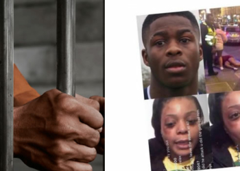 Stock photo: Man in jail, Nigerian footbaler and assaulted lady