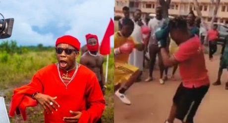 Small Doctor Exchanges Blows With Fan In A Boxing Challenge (Video)