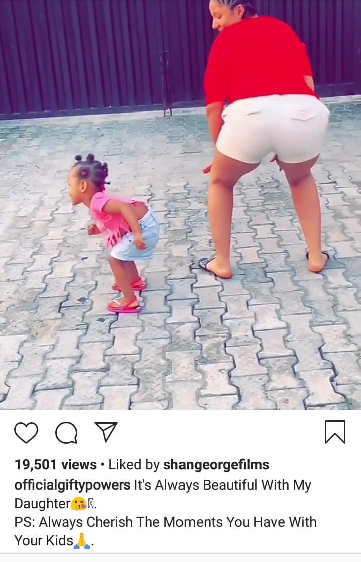 Gifty teaches her 1-year-old daughter how to twerk (video) 