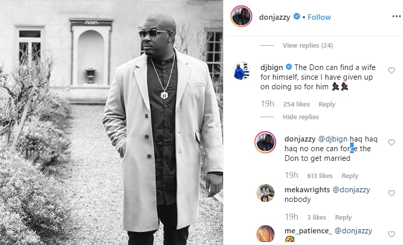 Don Jazzy claps hard at colleague who asked him to get a wife (screenshot)