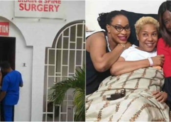 Shan George hospitalised, visited by Mercy Johnson
