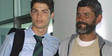 Cristiano Ronaldo and dad (late)