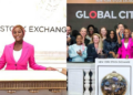 DJ Cuppy at the New York Stock Exchange