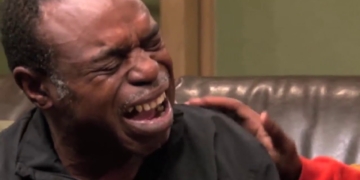 Black man Crying