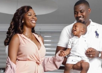 John Dumelo, his wife, Gifty Mawuenya and their son