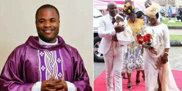 Rev. Patrick Henry Edet, Patrick Henry Edet and his wife, Iyene with their baby