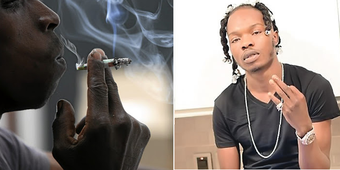 Man smoking weed[Image for depiction purpose only], Naira Marley