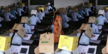 Students Wear Cardboard Boxes