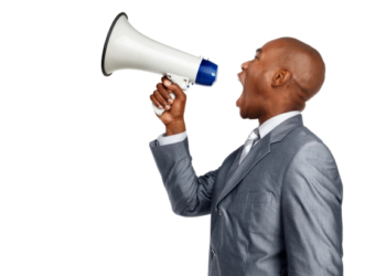Man preaching with Megaphone [Image for depiction]