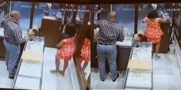 Man Caught On CCTV Stealing Jewelry