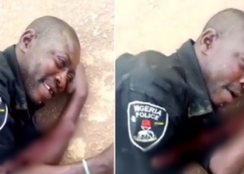 Drunk Nigeria police officer