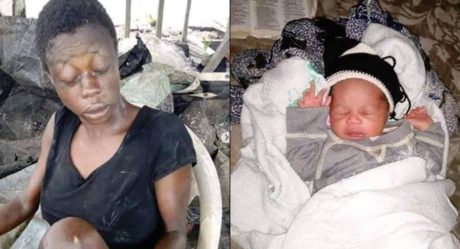 Popular Mad Woman Gives Birth To A Healthy Baby Boy In Bayelsa State (Photos)