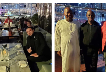 Dino Malaye and birthday guests