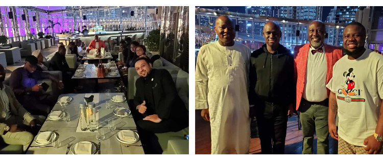 Dino Malaye and birthday guests