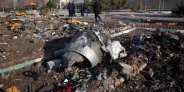 Scene of Ukrainian Plane crash; INSET: Dauda Onoruoiza
