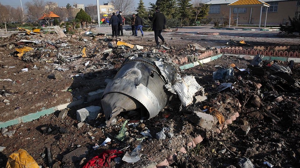Scene of Ukrainian Plane crash; INSET: Dauda Onoruoiza