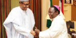Presdient Muhammadu Buhari and Bishop Kukah in Aso Rok, Abuja