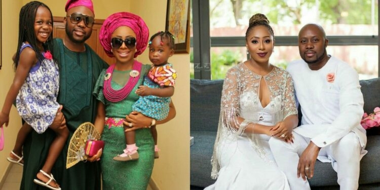 Olumide Akande, Dakore Egbuson and kids