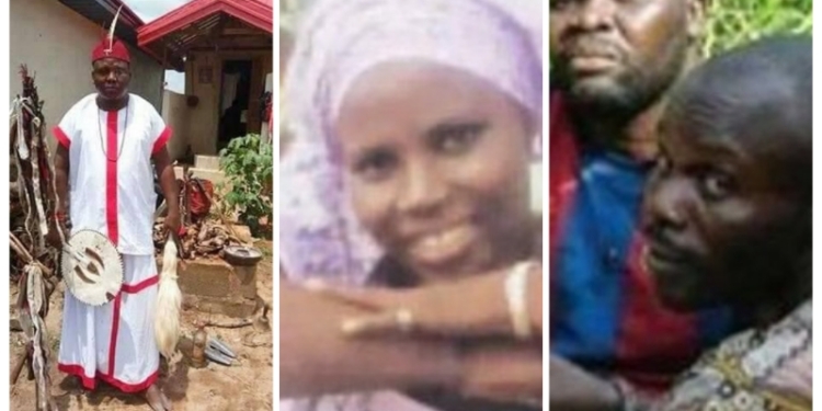 L-R Native doctor, Pastor's wife and a yet-to-be identified man suspected to be the pastor