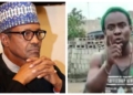 L-R President Muhammadu Buhari, frustrated Nigerian