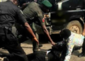 Nigerian Police officers during arrest