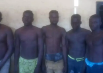 Arrested ritualists in Jalingo, the capital of Taraba State