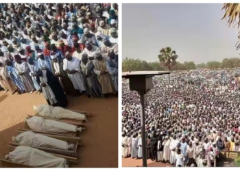 Pictures taken from the funeral of slain aides of Emir of Potiskum in Yobe