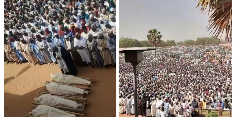 Pictures taken from the funeral of slain aides of Emir of Potiskum in Yobe