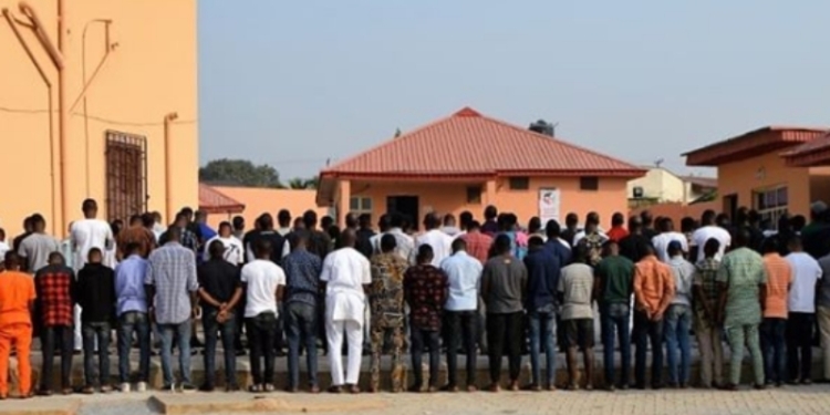 Cross section of suspected yahoo-yahoo boys