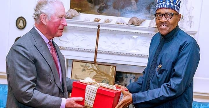 L-R Prince charles, President Muhammadu Buhari
