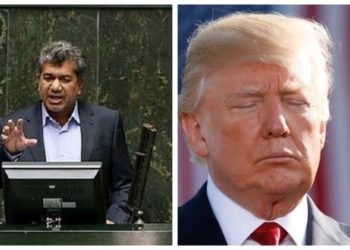 L-R Ahmad Hamzeh, President Donald Trump