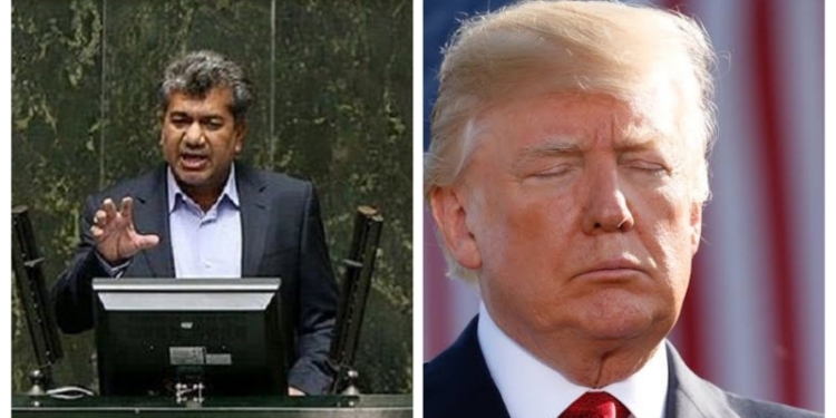 L-R Ahmad Hamzeh, President Donald Trump