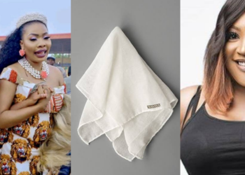 LR: Actress Doris Ogala, depicted handkerchief, Actress Uche Elendu