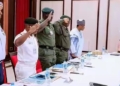 Cross section photo of President Buhari and Service Chiefs