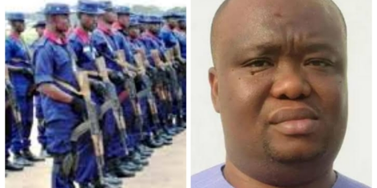 Depict of NSCDC officers on parade, Picture of Imo politician who was mistakenly shot dead