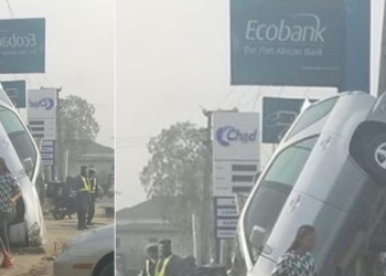 Scene of accident at Egbeda, Lagos State