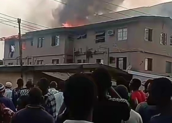 Scene of the fire incident