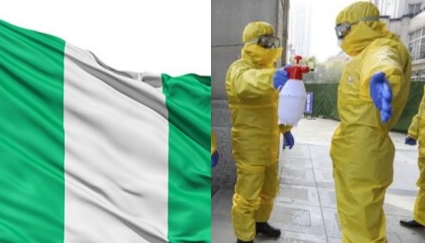 L-R Nigerian flag, Depict of medical personnels
