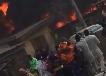 Scene of the fire incident