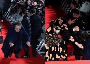 Al Pacino fell on the red carpet at the Baftas