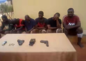 Cross section of arrested suspects of armed robbery