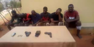 Cross section of arrested suspects of armed robbery