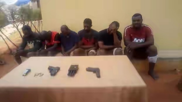 Cross section of arrested suspects of armed robbery