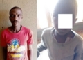L-R The suspect, Idowu Sikiru and his 5-year-old son