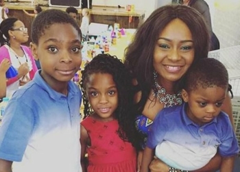 Victoria Inyama and kids