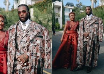 Burna Boy and his mother Bose Ogulu