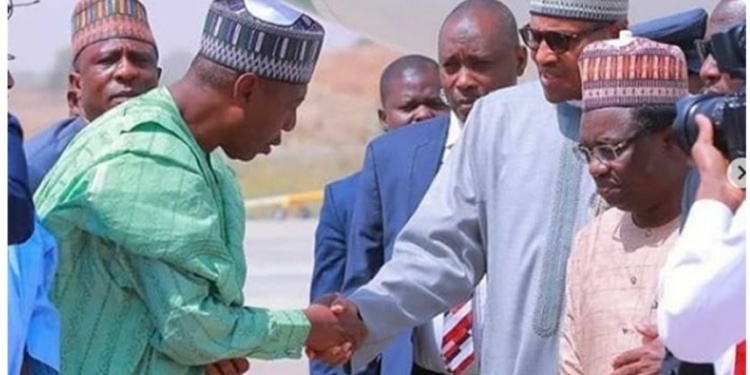Gov. Zulums welcomes Buhari to Borno State - File photo